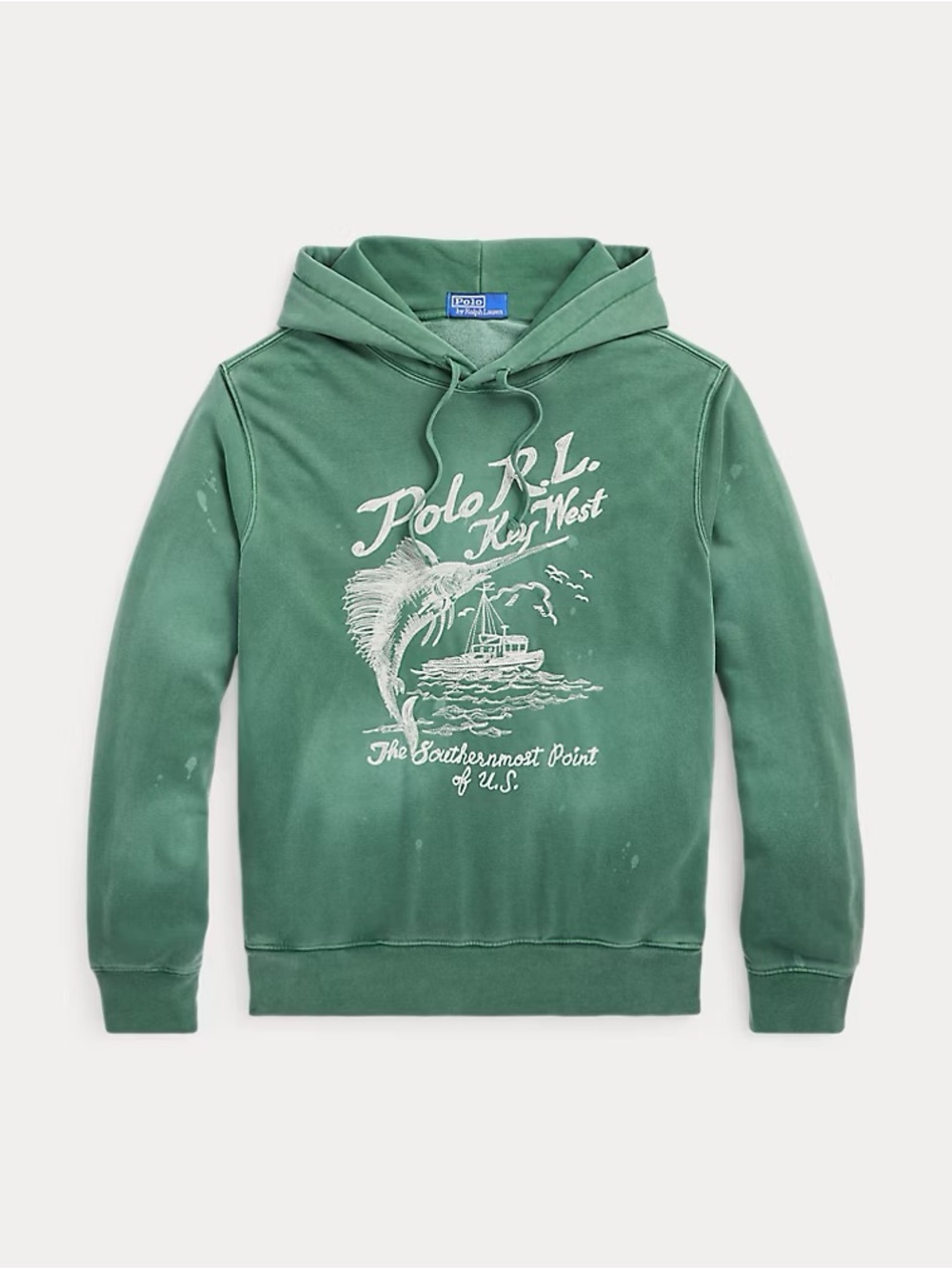 Polo Ralph Lauren Green Key West Embroidered Sweatshirt Size Medium (10-12)
